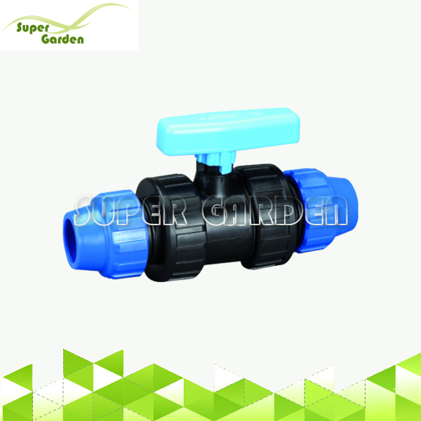 SGF9904 Agriculture Irrigation pp compression double union ball valve