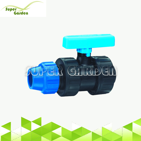 SGF9905 PP compression female thread water ball valve for HDPE pipe
