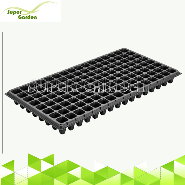 SG128cells 128 cells Cheap Hydroponic Black Plastic cell seed tray for vegetable